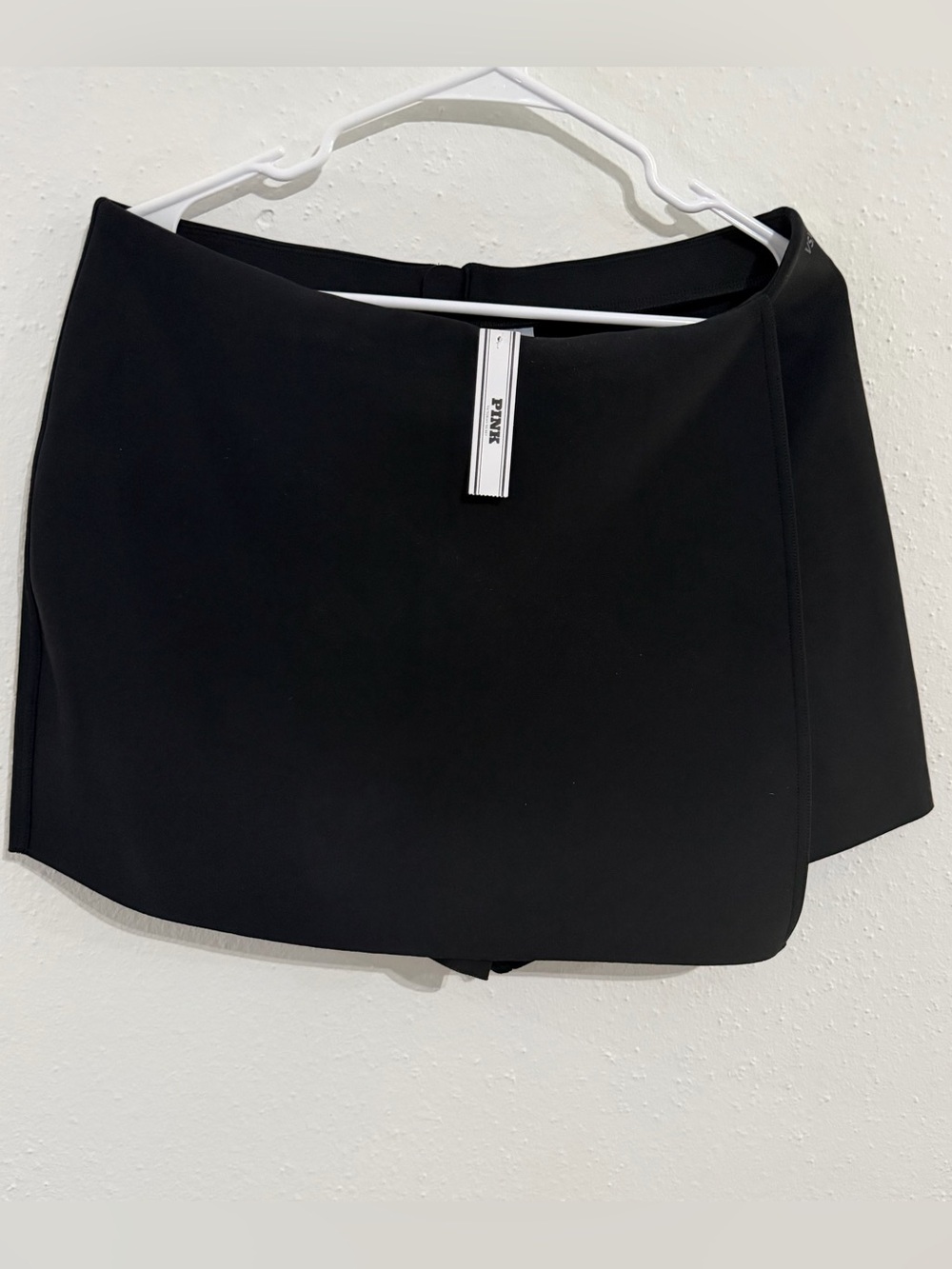 PINK Victoria's Secret Black Wrap-Front Skort